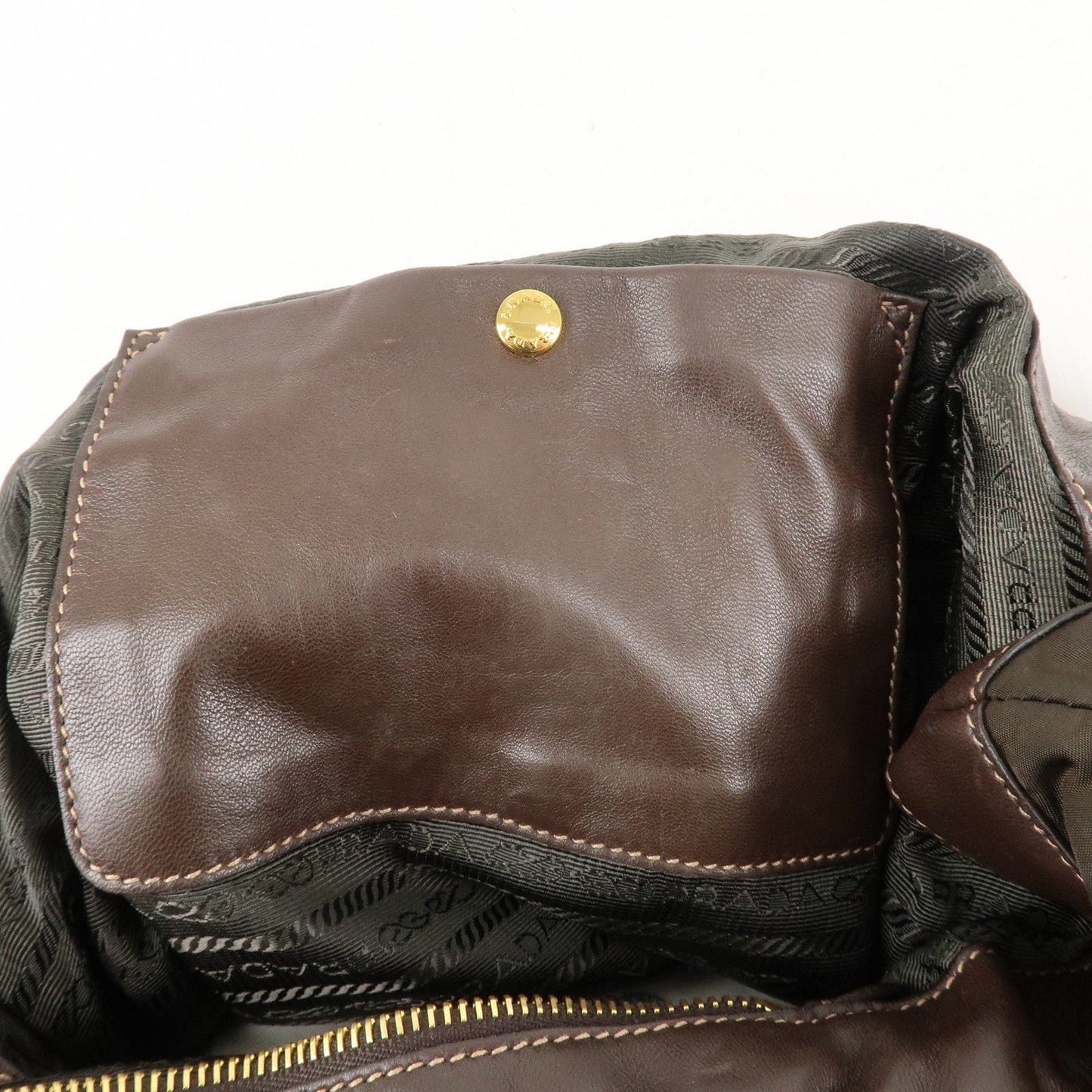 PRADA Leather Ribbon 2Way Bag Hand Bag Shoulder Bag BN1760  d