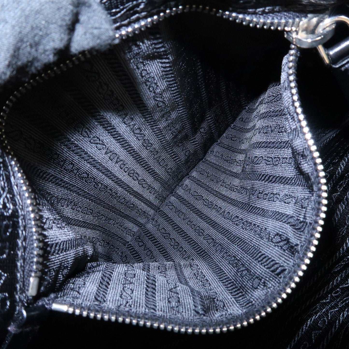 PRADA Nylon Leather Shoulder Bag Black BR2604  d