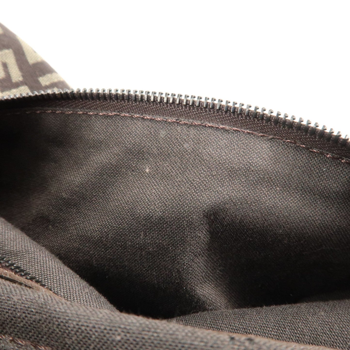 FENDI Mamma Bucket Zucchino Canvas Leather Shoulder Bag 8BR001  d