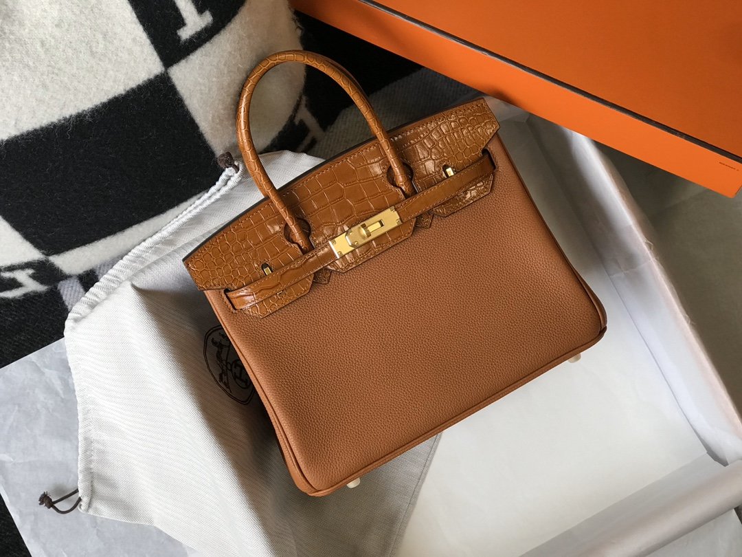 Top Quality Birkin Brown For Women Gold Toned Hardware 11.8in/30cm
