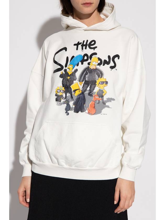 Luxury Balenciaga Trending 2025 The Simpsons Printed Hoodie White