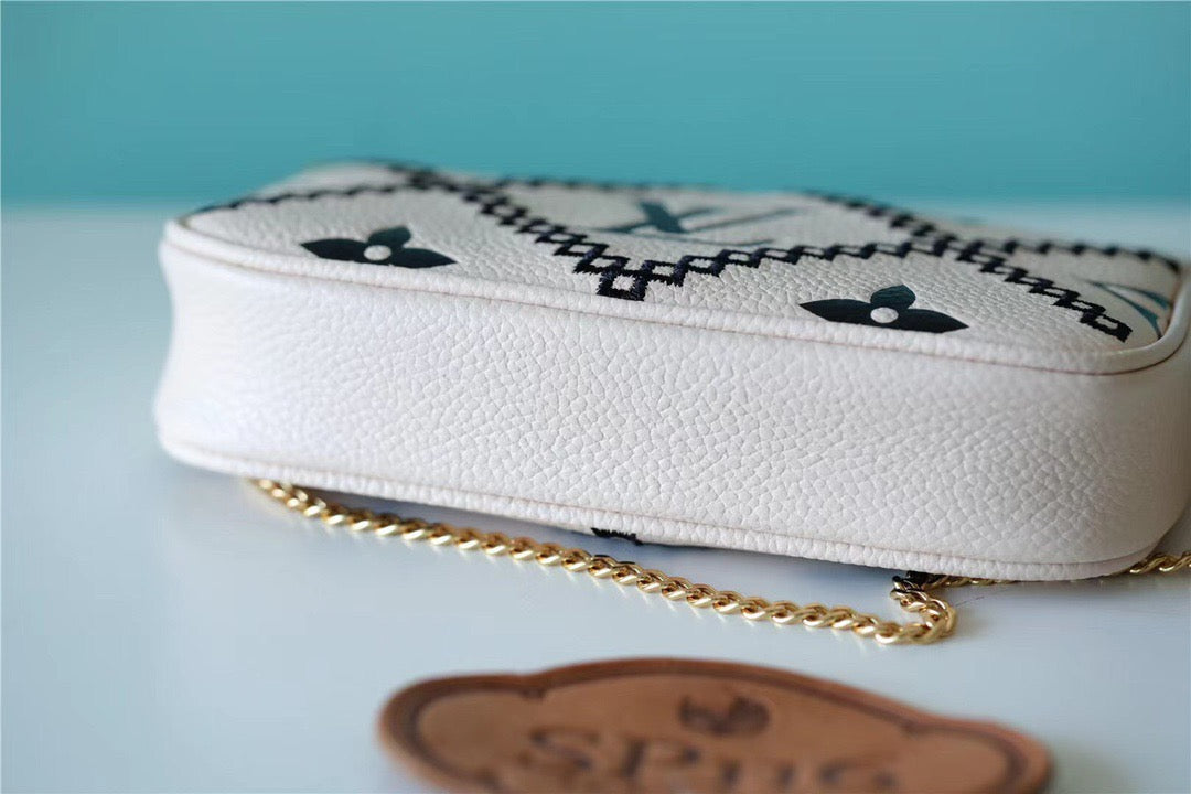 Top Quality Mini Pochette Accessoires Monogram Empreinte White For Women, Womens Handbags, Shoulder Bags And Crossbody Bags 6.1in/15.5cm Top Quality 
