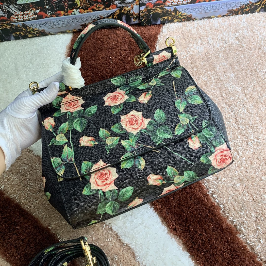 Top Quality MeTop Qualityum Sicily Handbag Unique Print Motifs Muticolour For Women 10.2in/26cm Top Quality