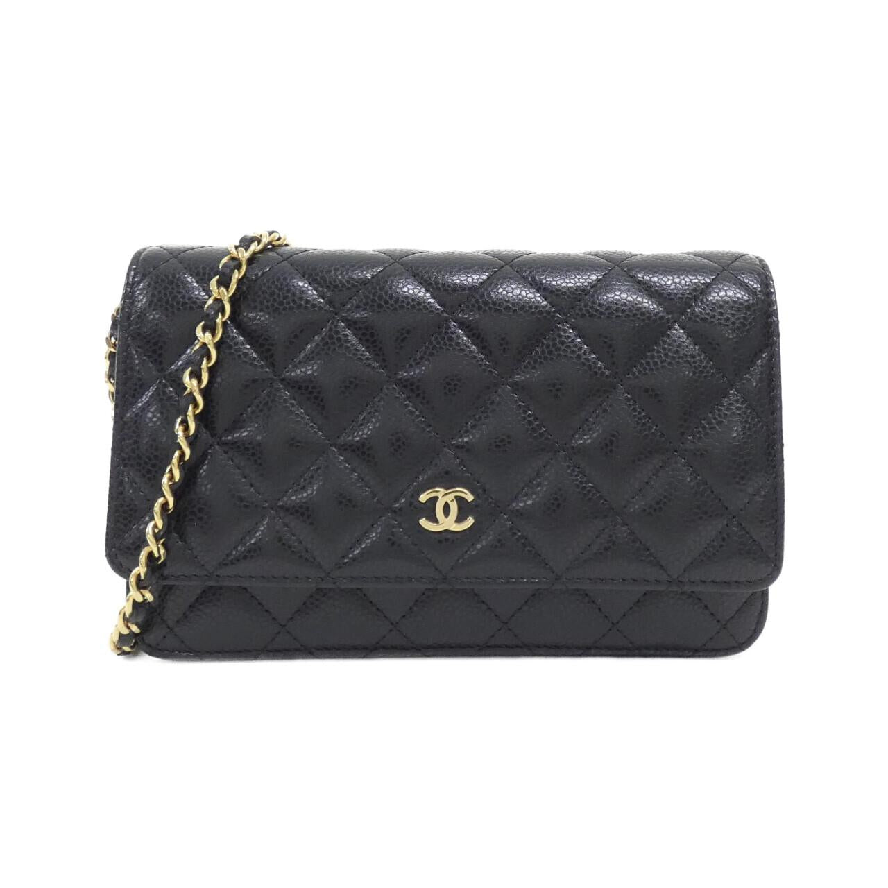 Chanel Timeless Classic Caviar Skin Chain Wallet