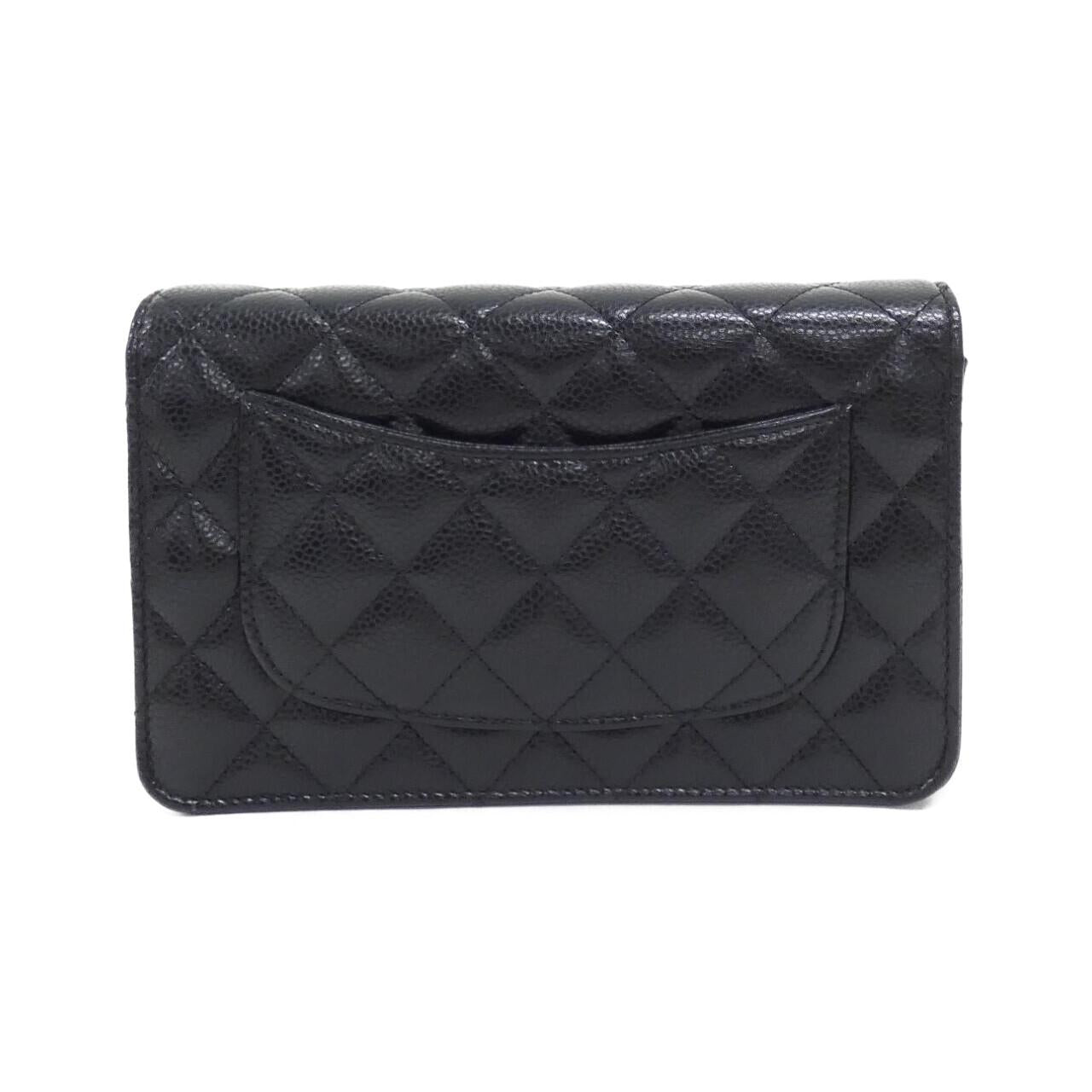 Chanel Timeless Classic Caviar Skin Chain Wallet