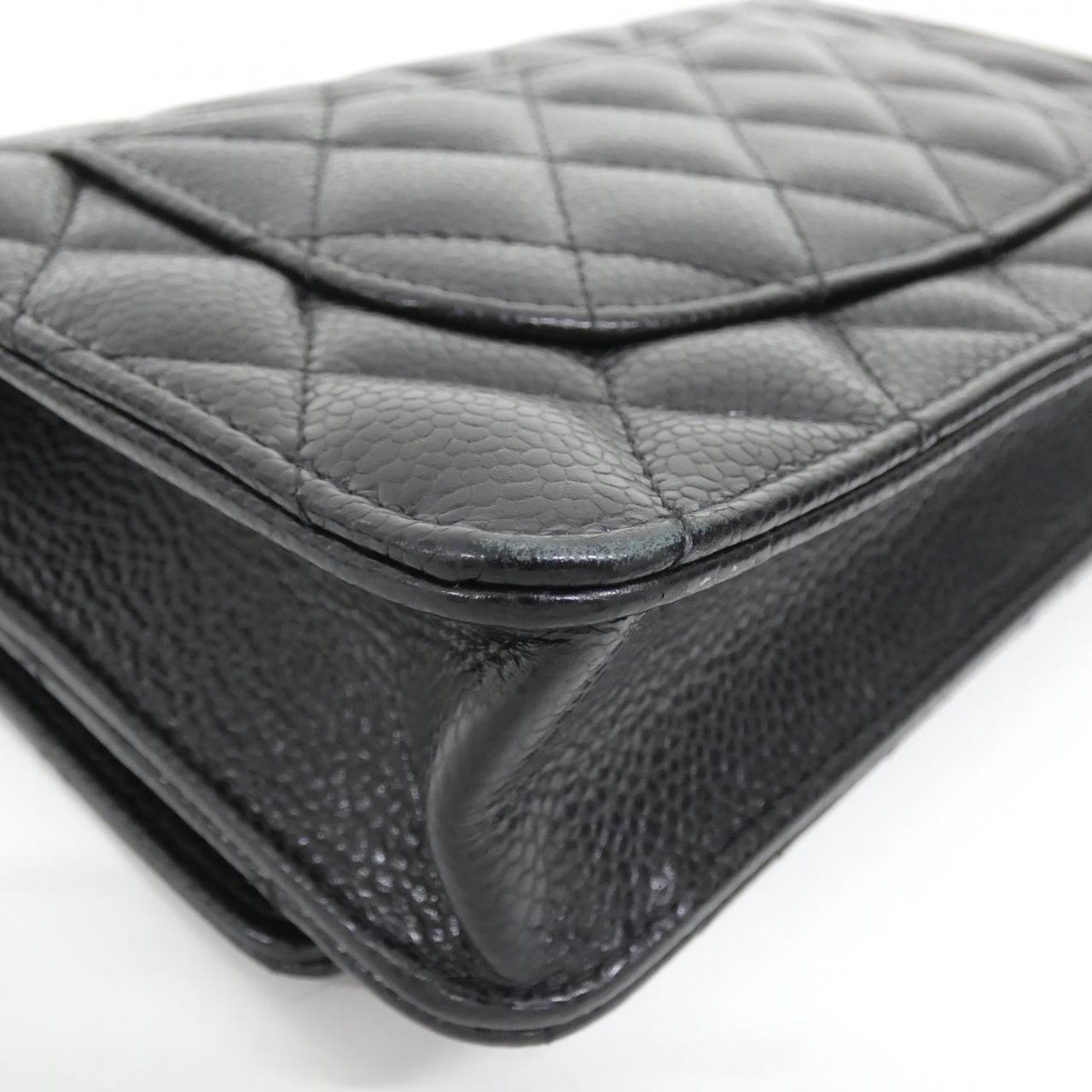 Chanel Timeless Classic Caviar Skin Chain Wallet
