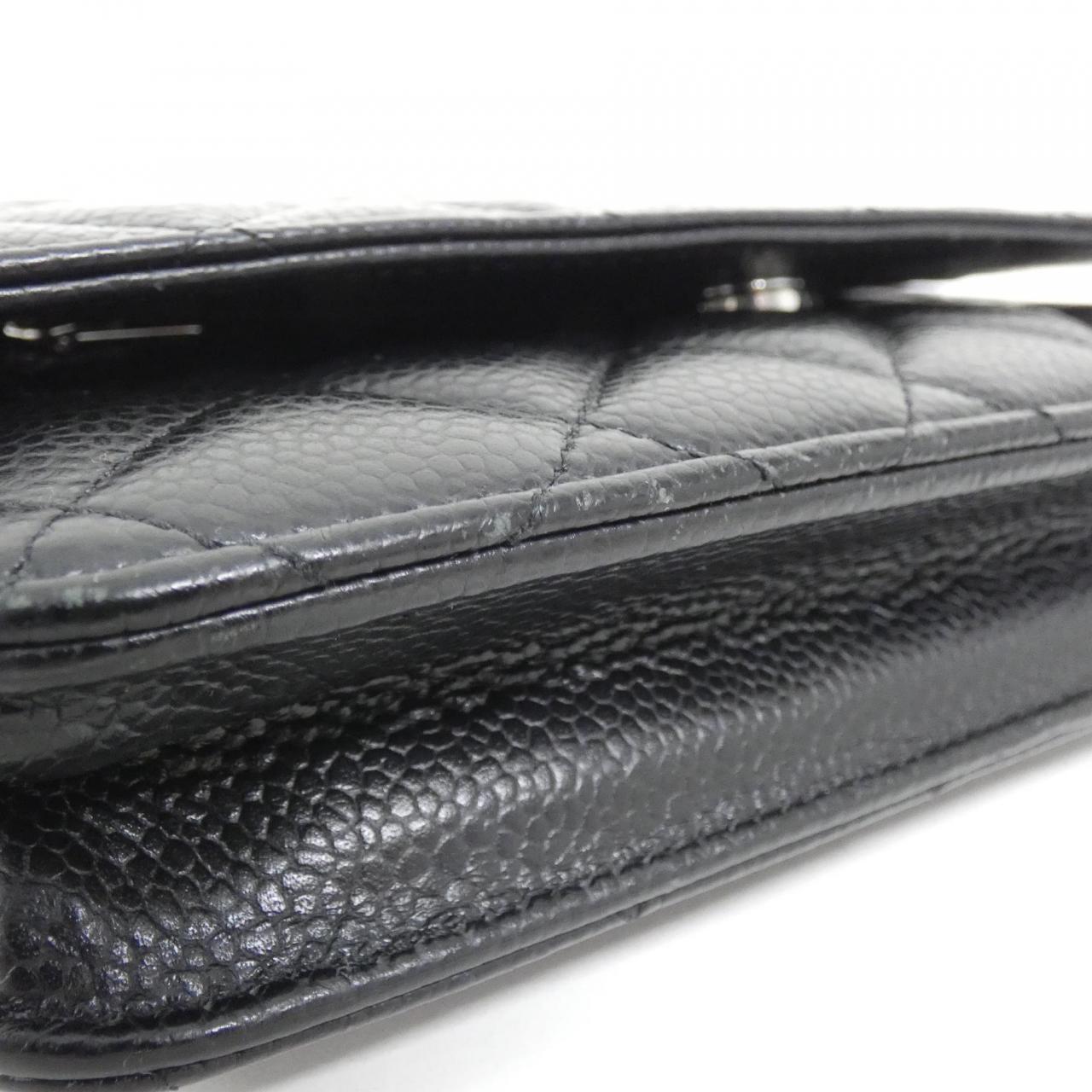Chanel Timeless Classic Line Caviar Skin Chain Wallet