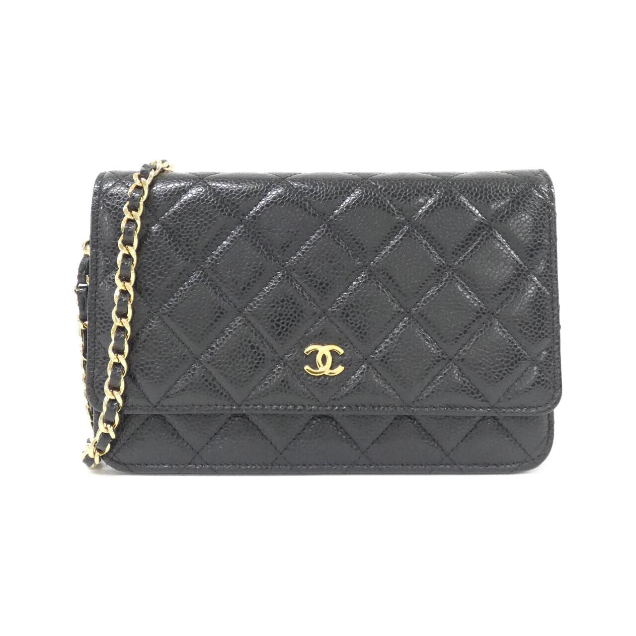 Chanel Timeless Classic Caviar Skin Chain Wallet
