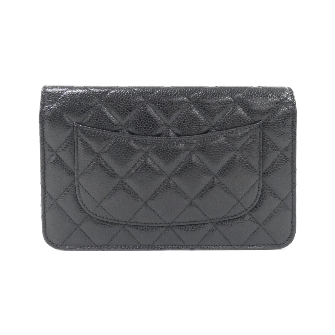 Chanel Timeless Classic Caviar Skin Chain Wallet