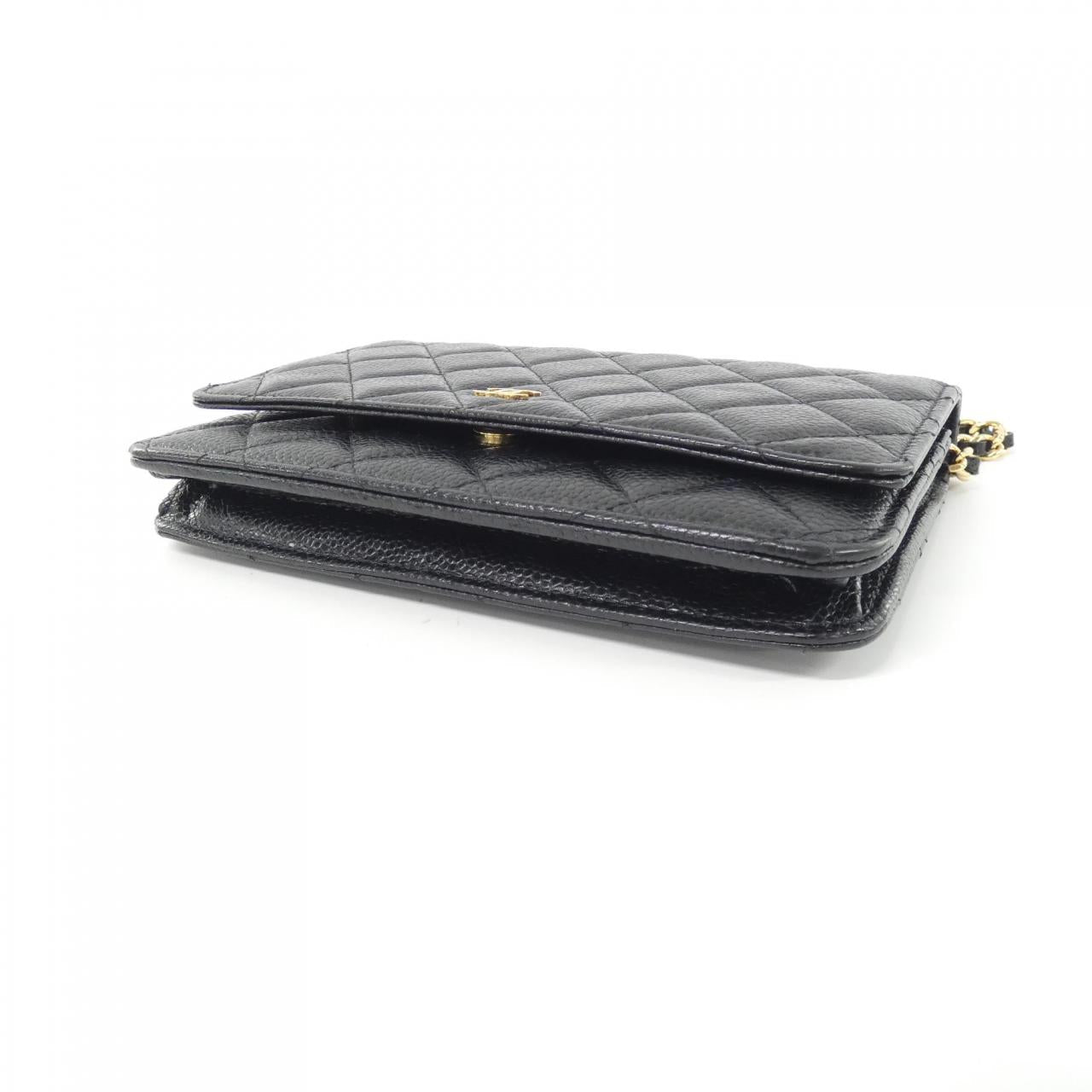 Chanel Timeless Classic Caviar Skin Chain Wallet