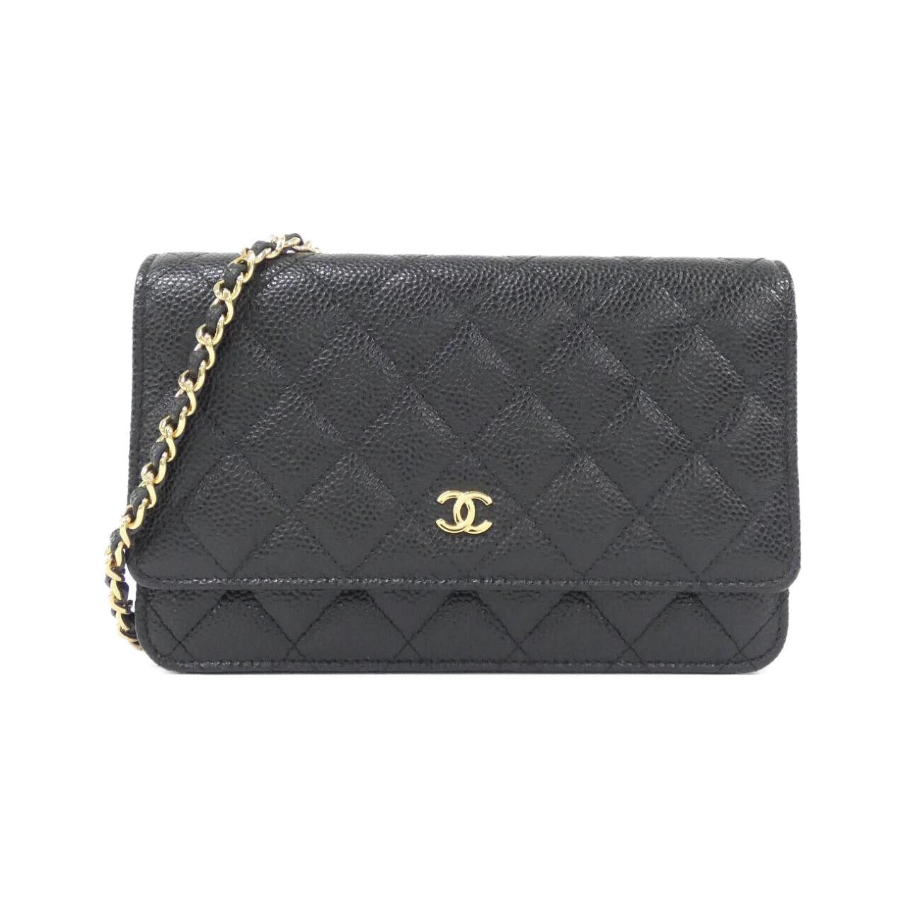 Chanel Timeless Classic Caviar Skin Chain Wallet