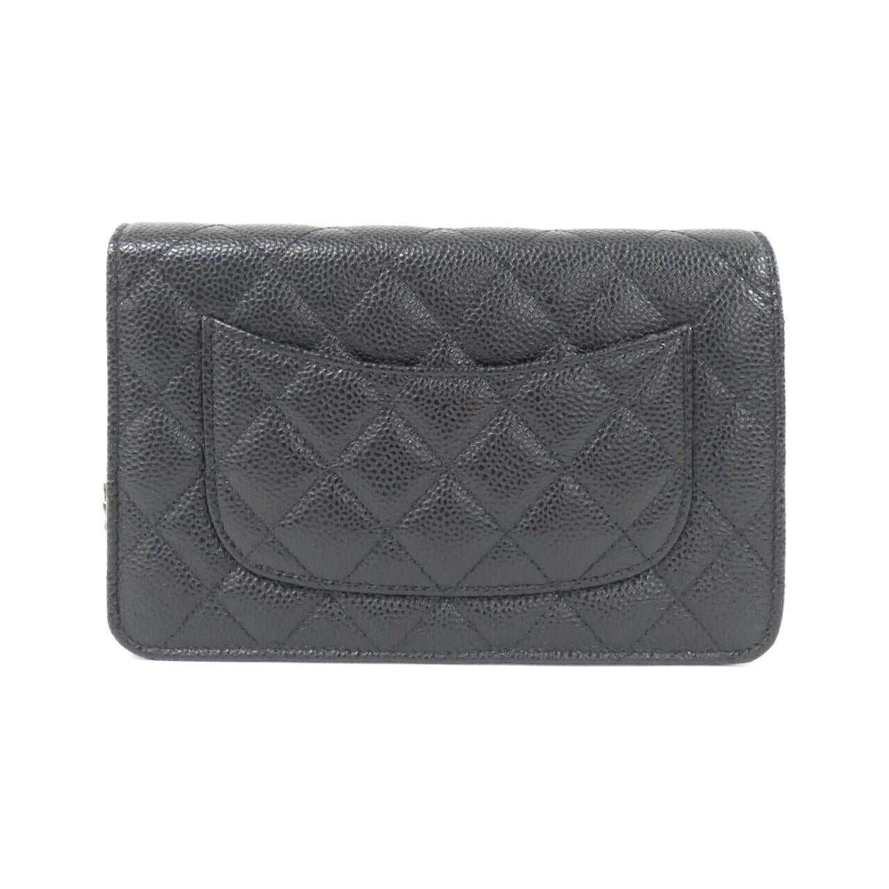 Chanel Timeless Classic Caviar Skin Chain Wallet