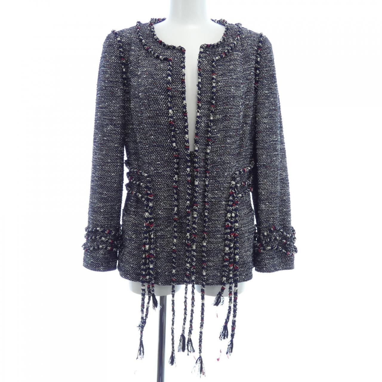 Chanel P37633V27256 10P Collarless Jacket
