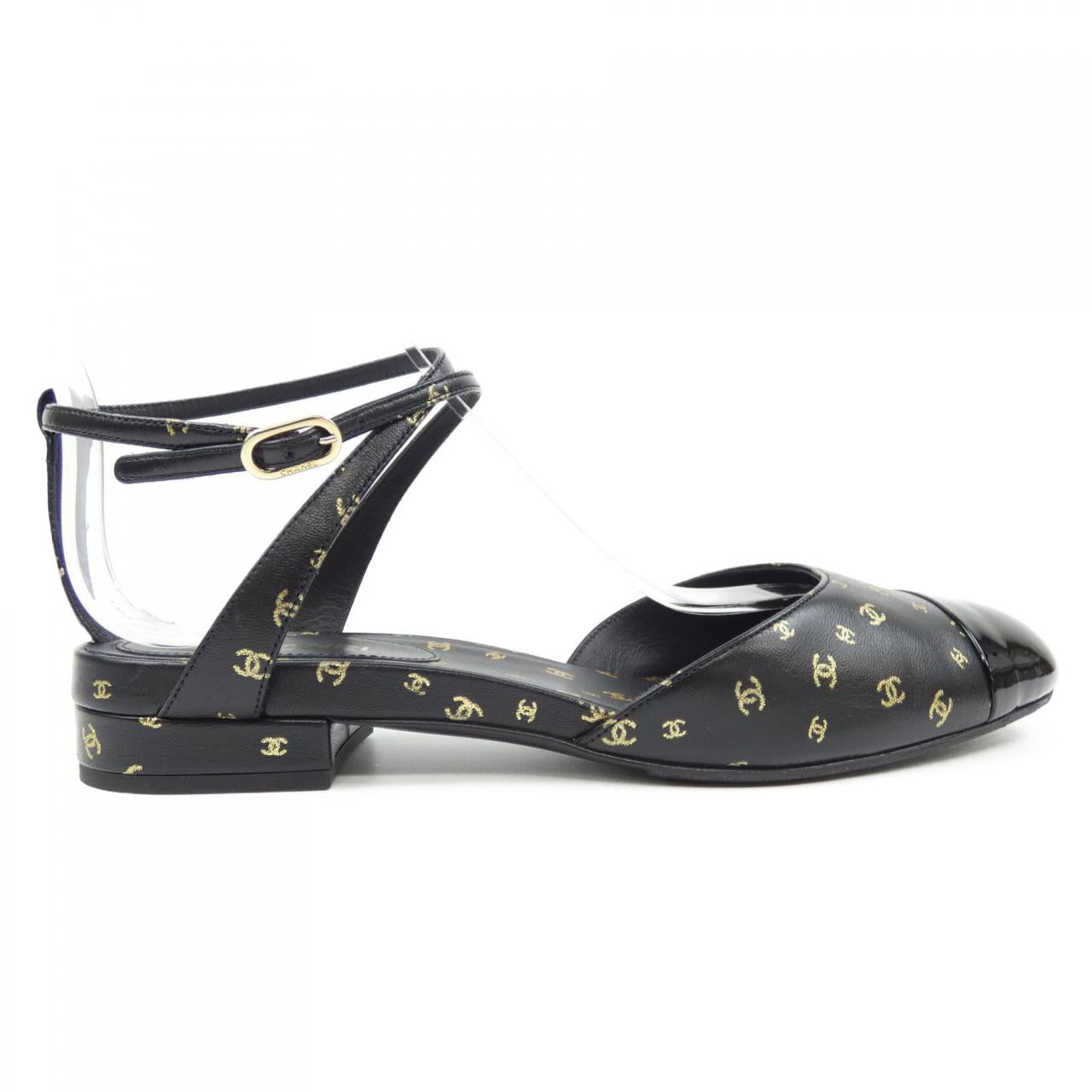 Chanel G45132B13954 Print Lambskin Patent Calfskin Sandals