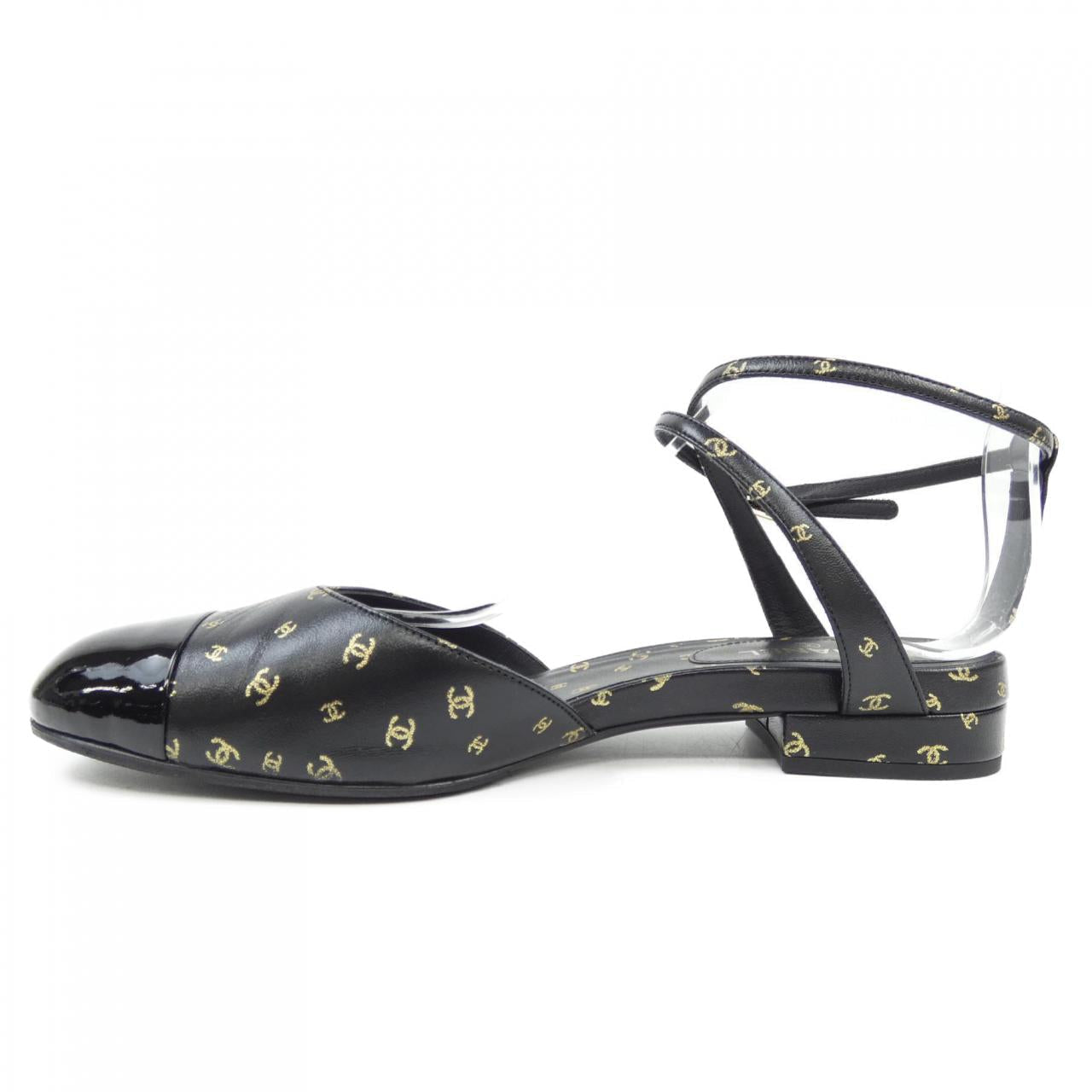 Chanel G45132B13954 Print Lambskin Patent Calfskin Sandals