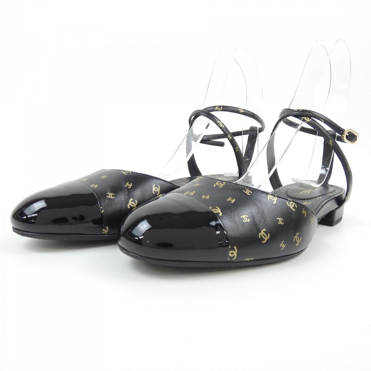 Chanel G45132B13954 Print Lambskin Patent Calfskin Sandals