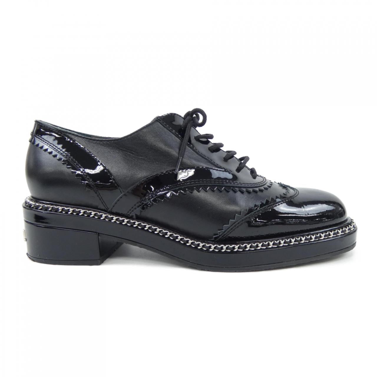 Chanel G35316Y51051 Lambskin Patent Calfskin Lace-up Shoes