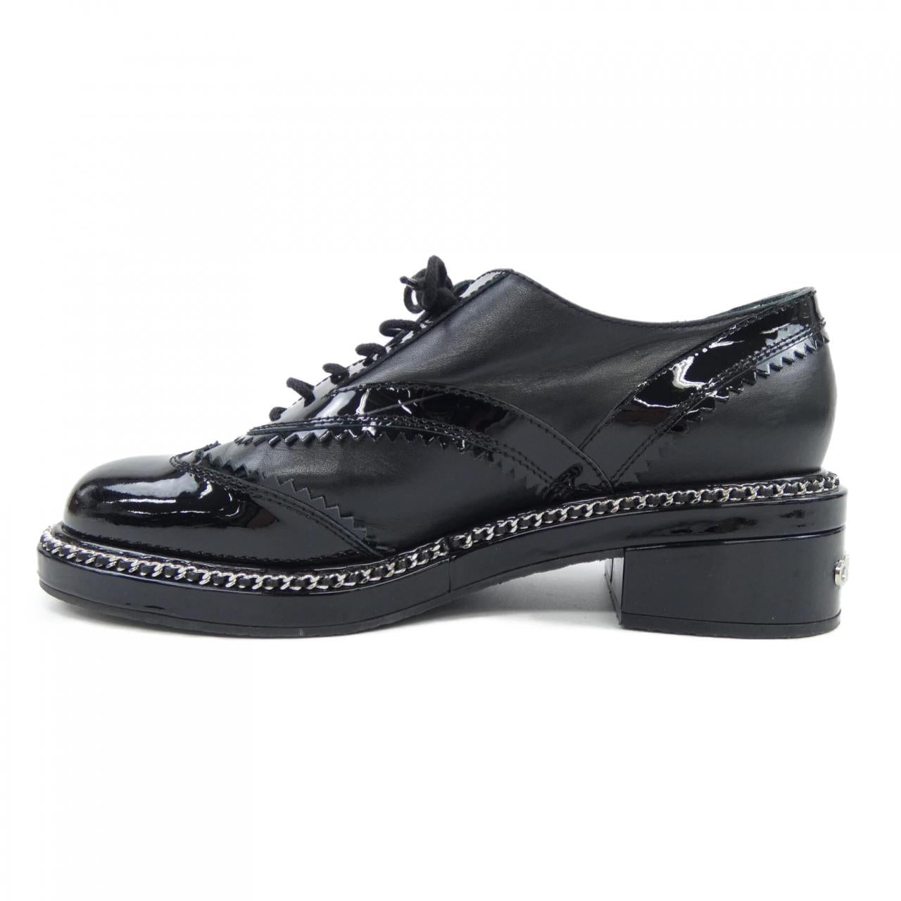 Chanel G35316Y51051 Lambskin Patent Calfskin Lace-up Shoes
