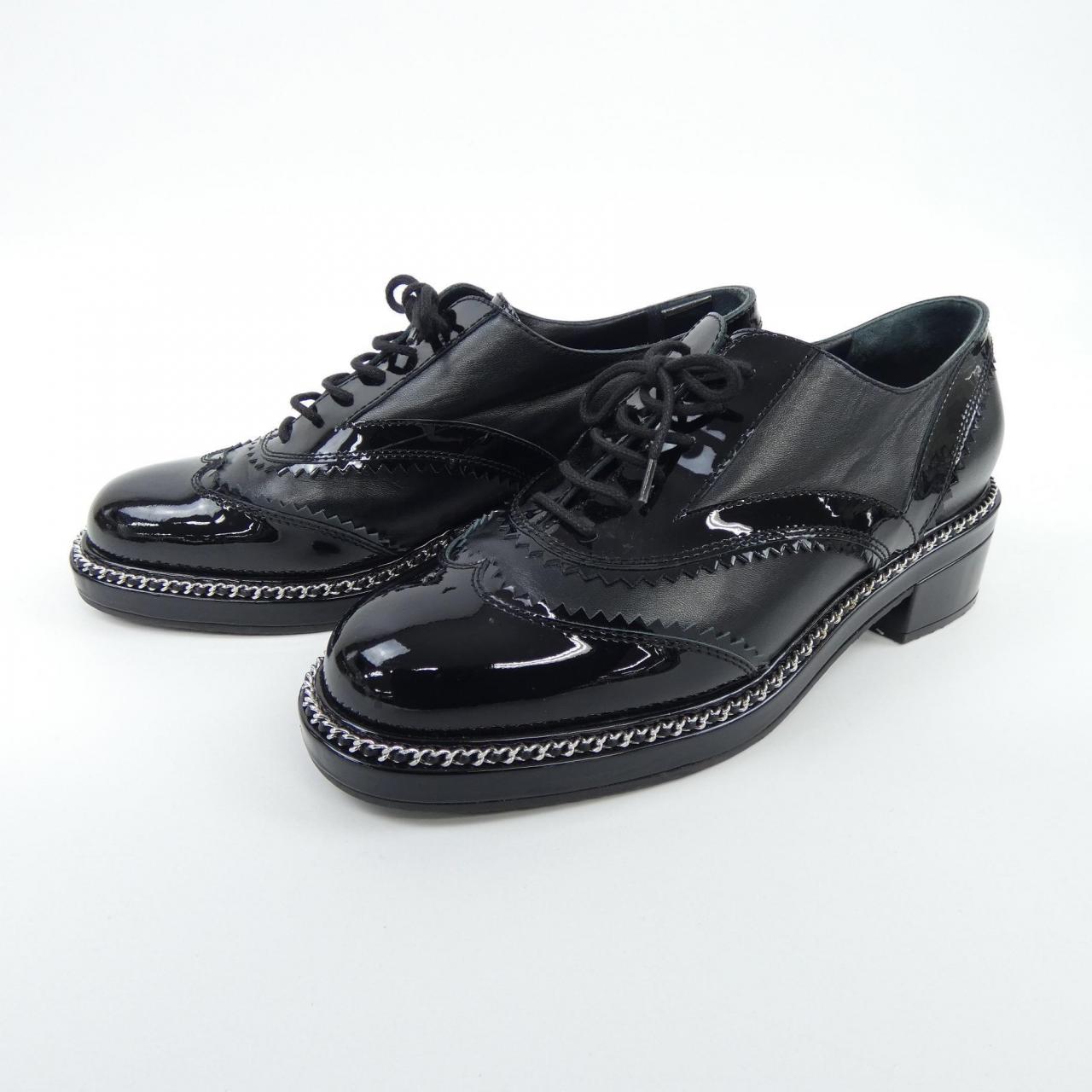 Chanel G35316Y51051 Lambskin Patent Calfskin Lace-up Shoes