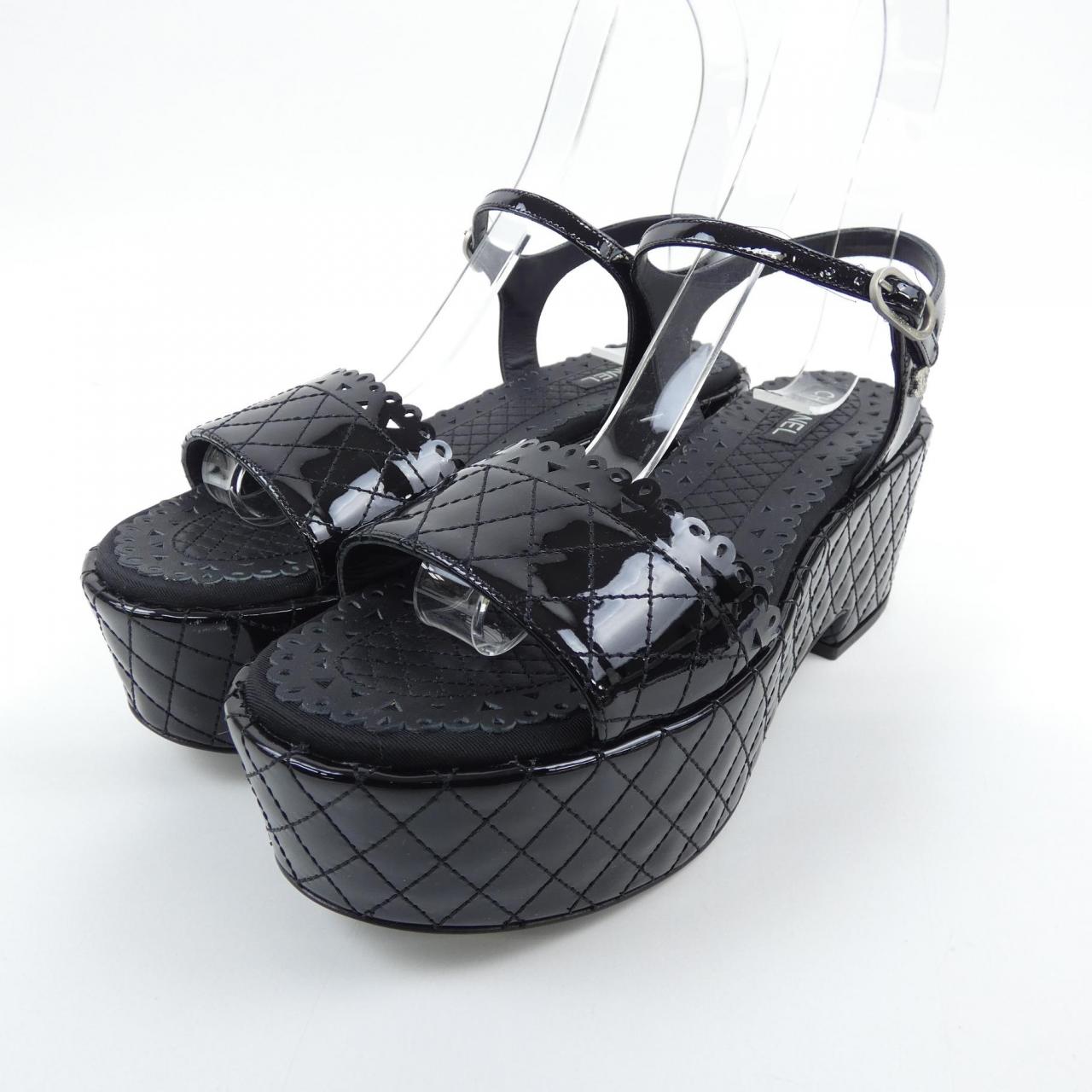 Chanel G31341X01012 Patent Calfskin Sandals
