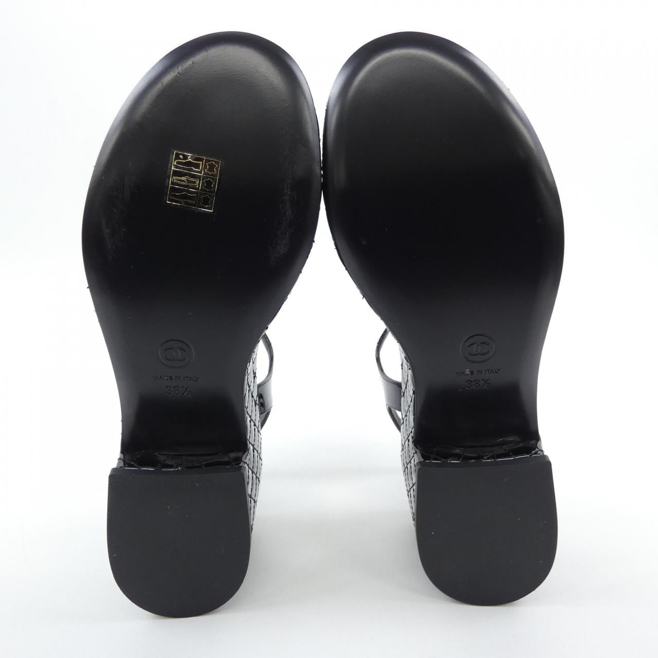Chanel G31341X01012 Patent Calfskin Sandals