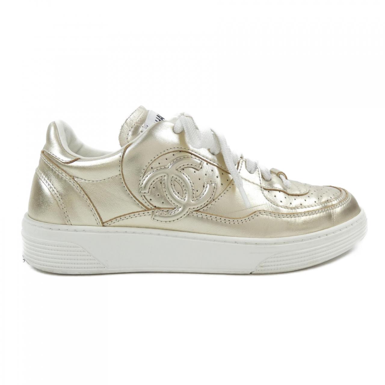 Chanel G45079B15512 Laminated Calfskin Sneakers
