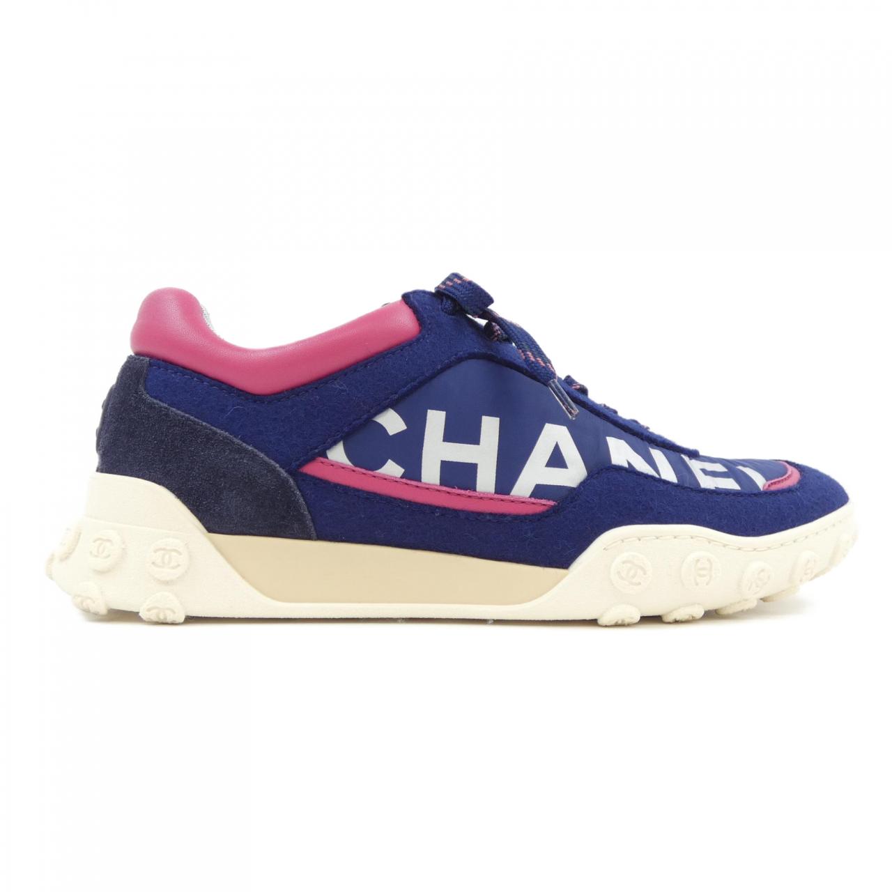 Chanel G34086Y53847 Wool Nylon Lamb Suede Calf Sneakers