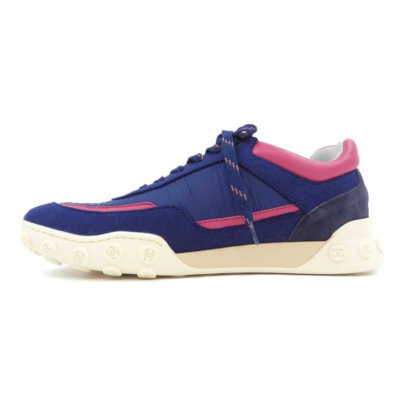 Chanel G34086Y53847 Wool Nylon Lamb Suede Calf Sneakers