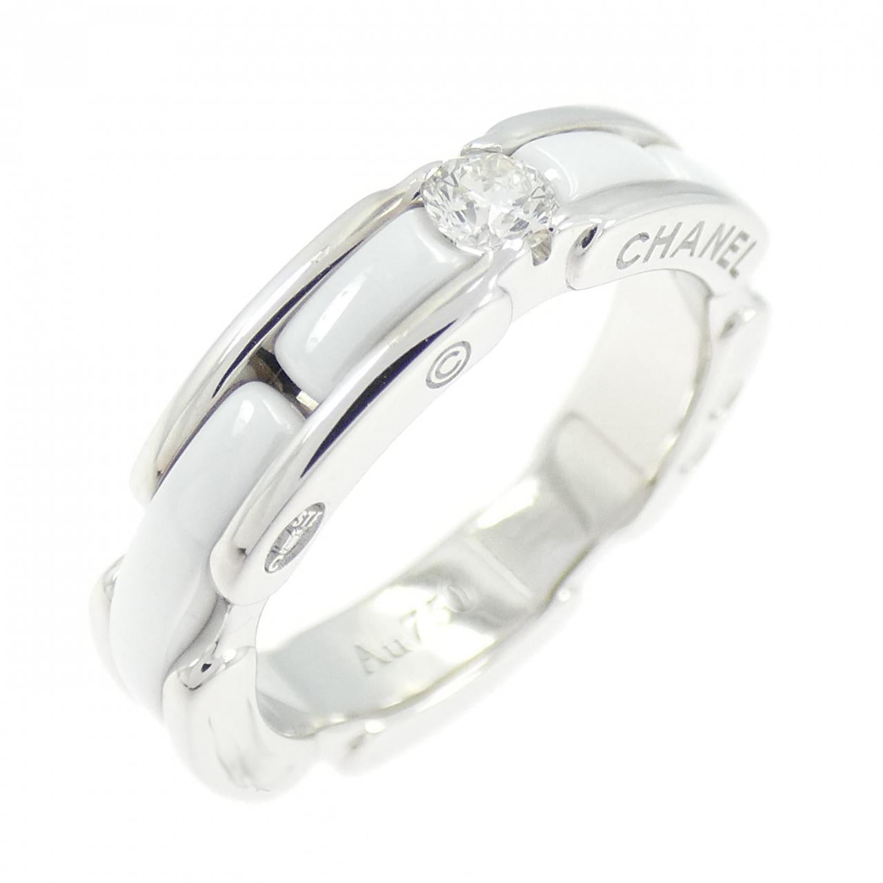 Chanel Ultra Collection 750 White Gold Ceramic Diamond Ring
