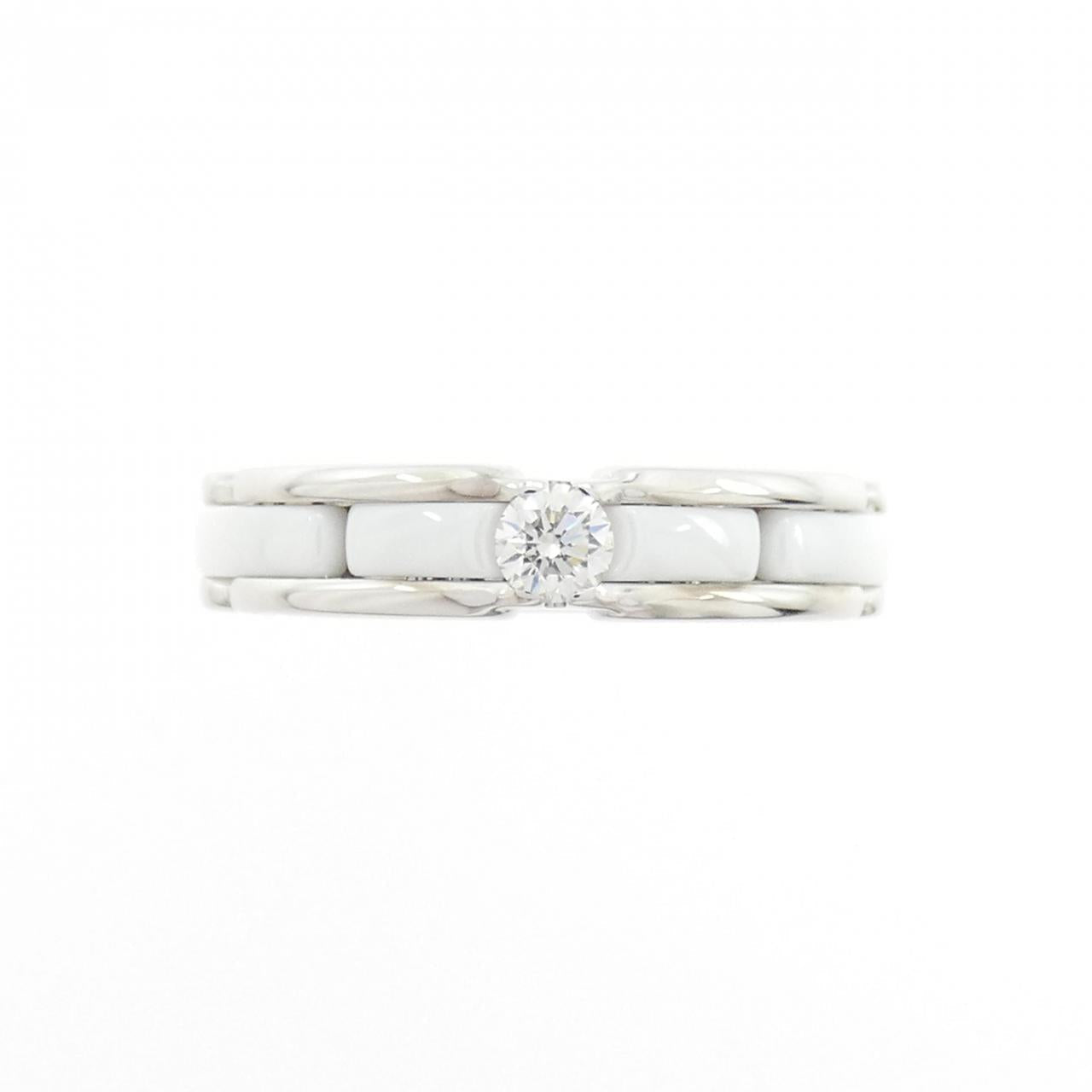 Chanel Ultra Collection 750 White Gold Ceramic Diamond Ring