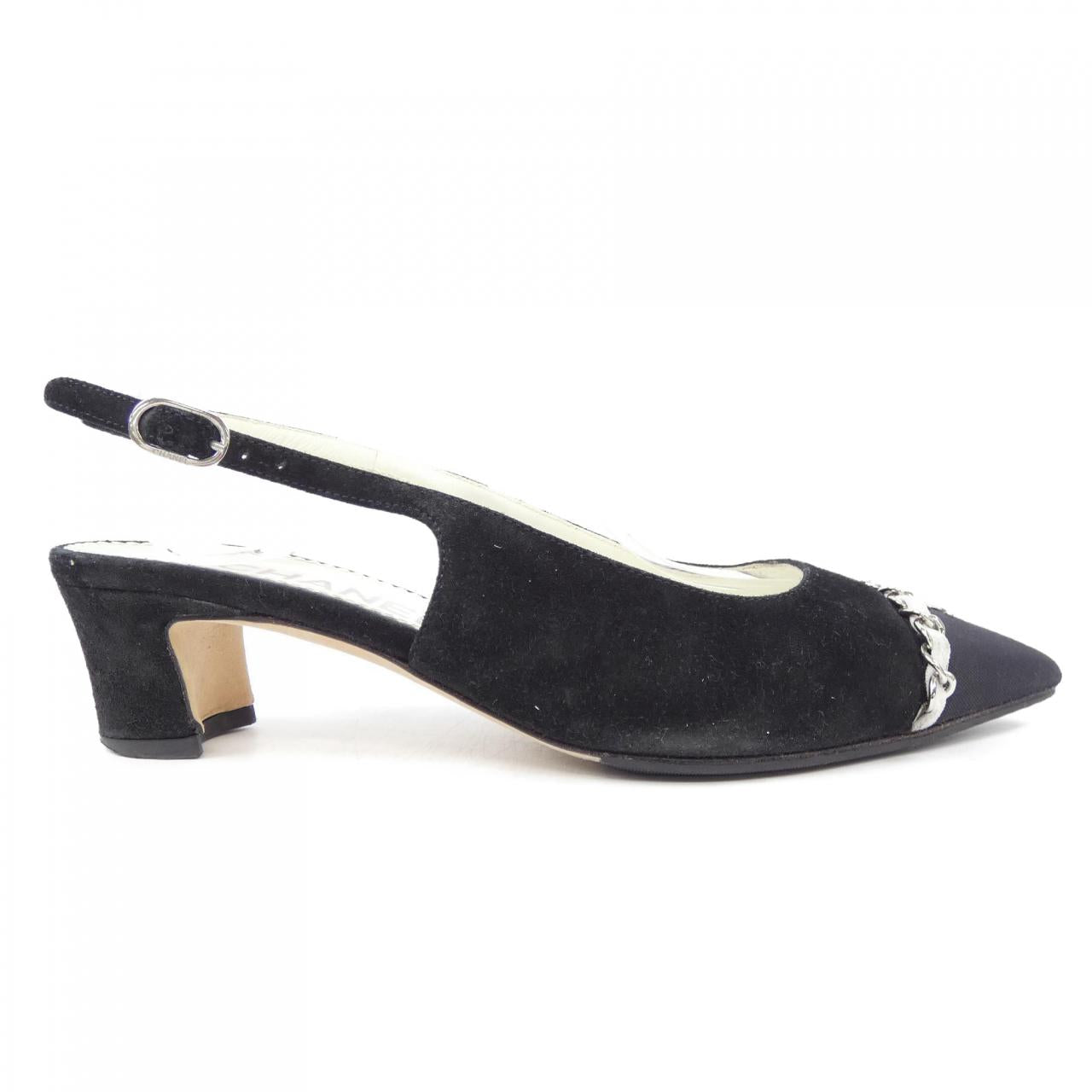 Chanel Slingback Suede Calfskin Pumps