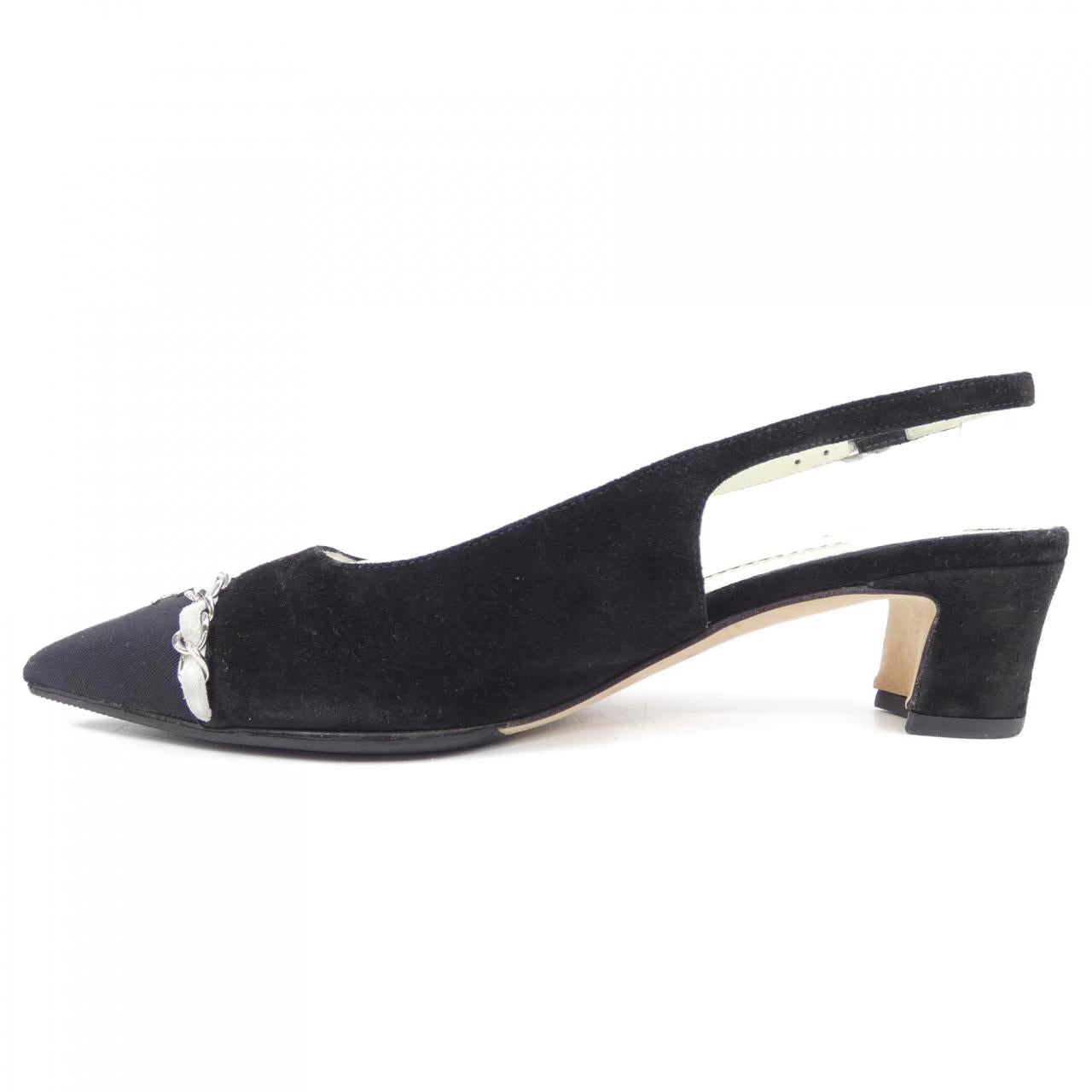 Chanel Slingback Suede Calfskin Pumps