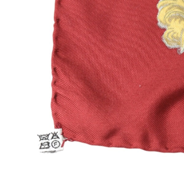 HERMES scarf silk Red Carre90 100% silk Women  d