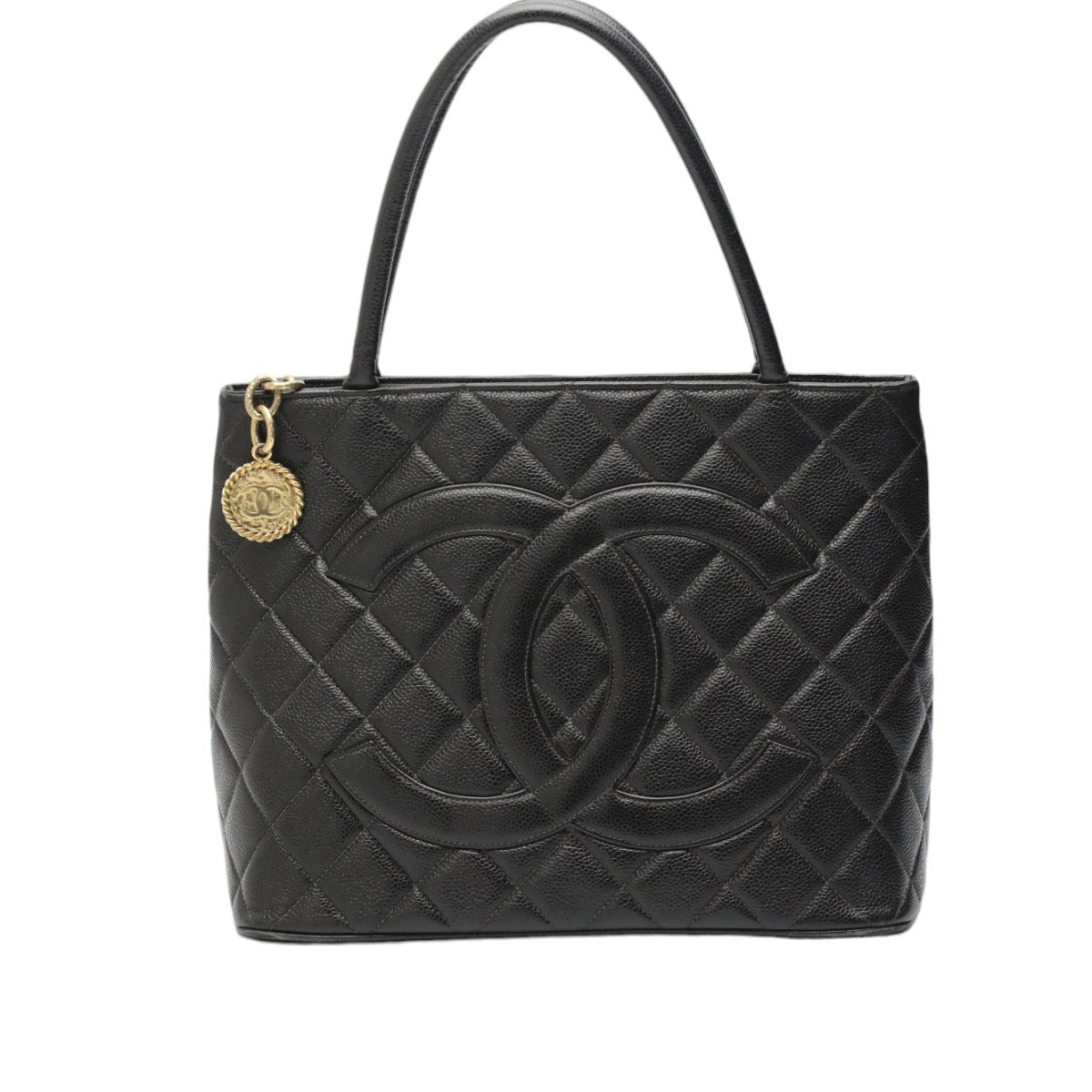 CHANEL Tote Bag Matt caviar skin black Handbag Caviar skin   Tote Women
