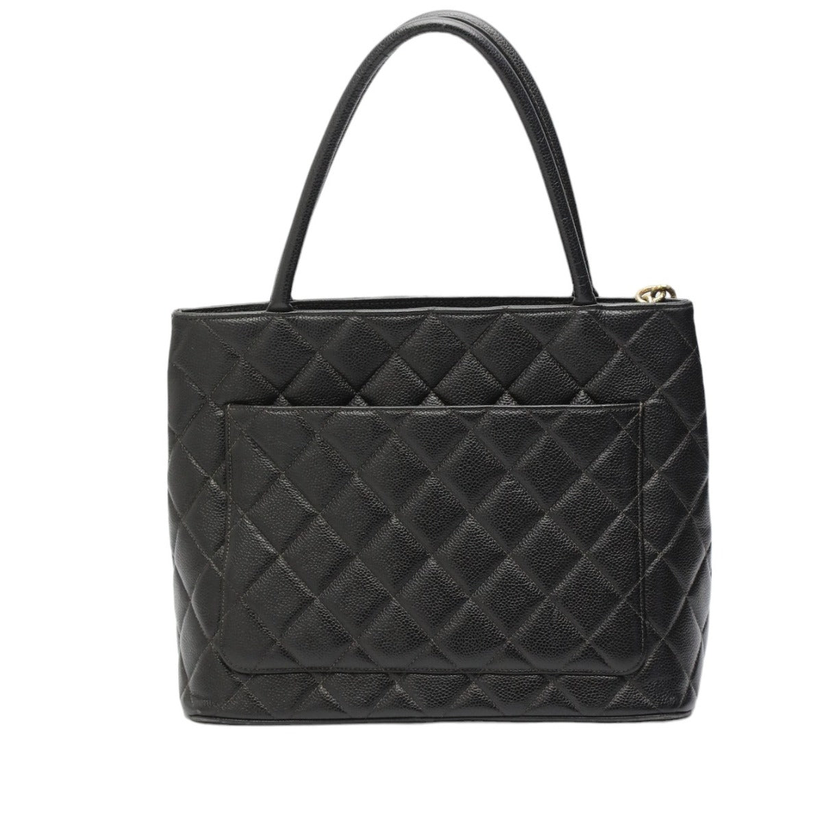 CHANEL Tote Bag Matt caviar skin black Handbag Caviar skin   Tote Women