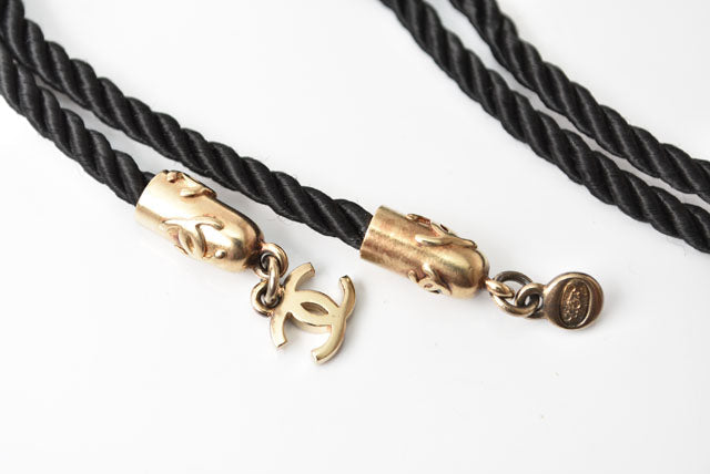 Chanel Coco Mark Choker/Necklace Black/Gold Rhinestone Special Edition