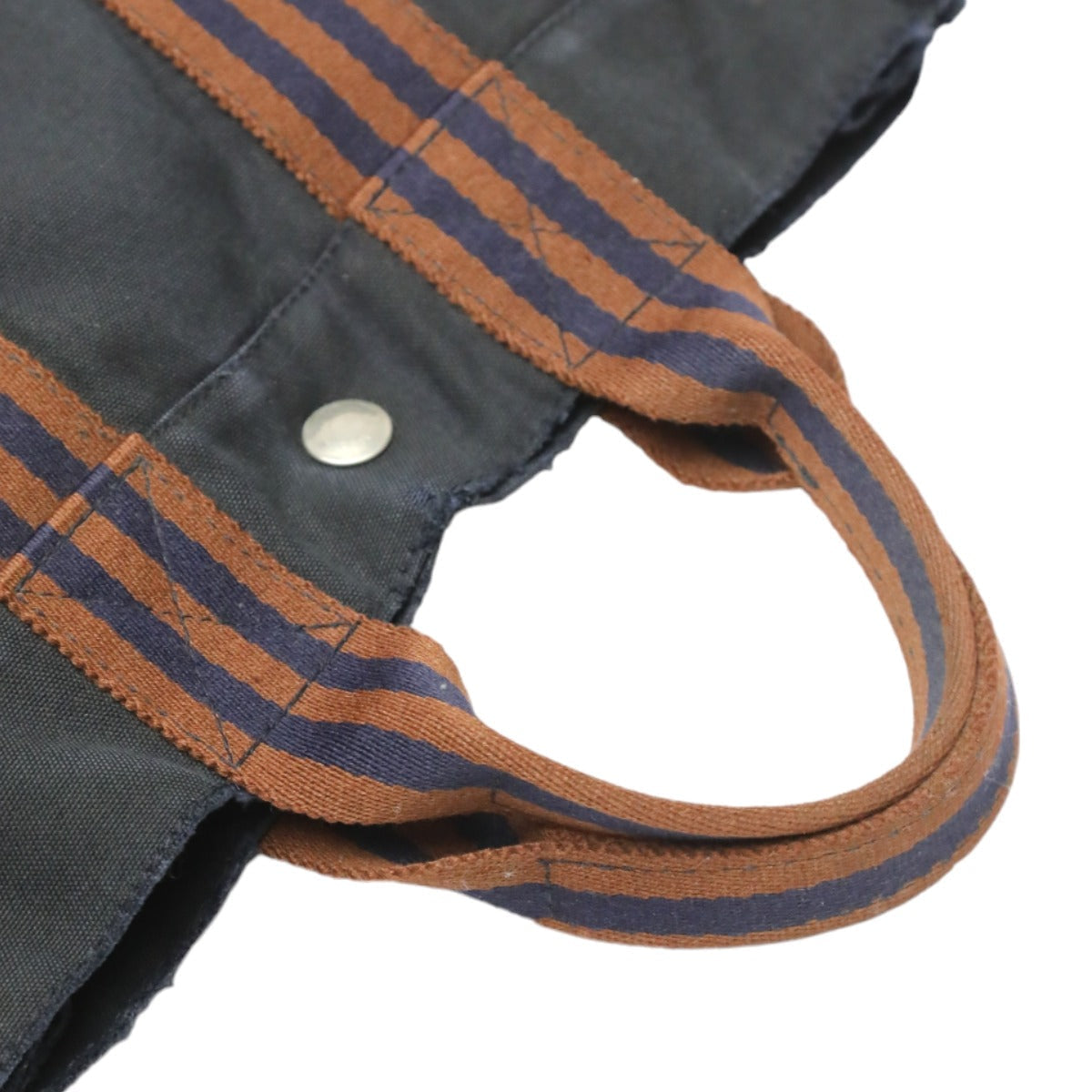 HERMES Tote Bag canvas Navy Mini bag Fool ToePM canvas mens(Unisex)  d