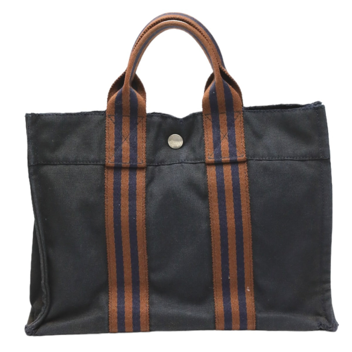 HERMES Tote Bag canvas Navy Mini bag Fool ToePM canvas mens(Unisex)  d