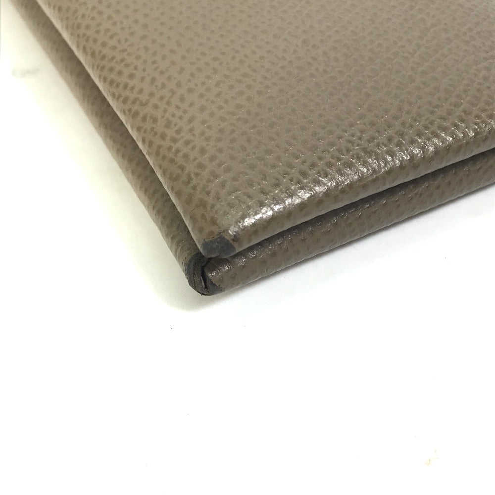 HERMES Card Case Epsom gray Two fold Calvi Women  d