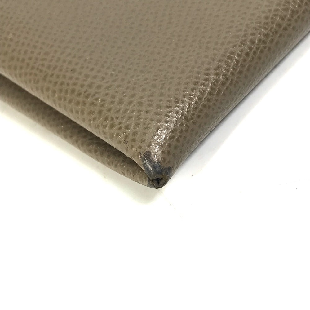 HERMES Card Case Epsom gray Two fold Calvi Women  d