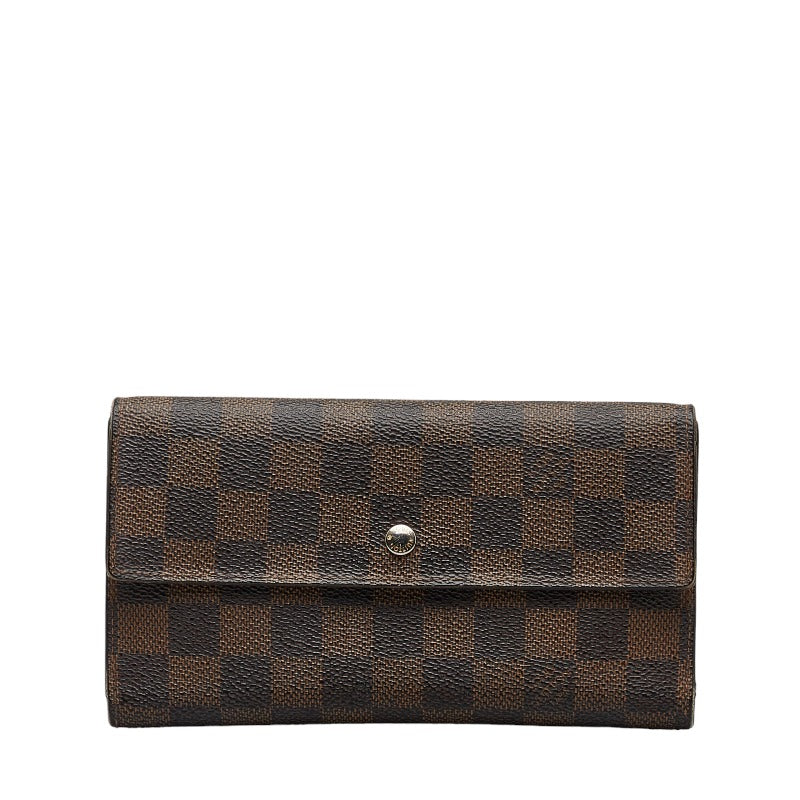 Louis Vuitton Louis Vuitton Damière N61217 Long Wallet PVC/Leather Evan Brown Ladies, Paris