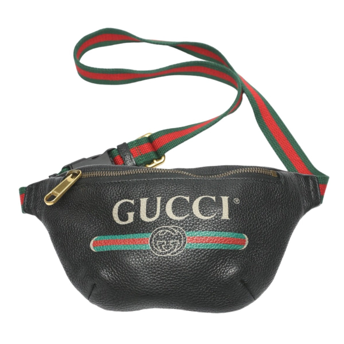 GUCCI Waist bag 527792 leather black Waist pouch unisex(Unisex)