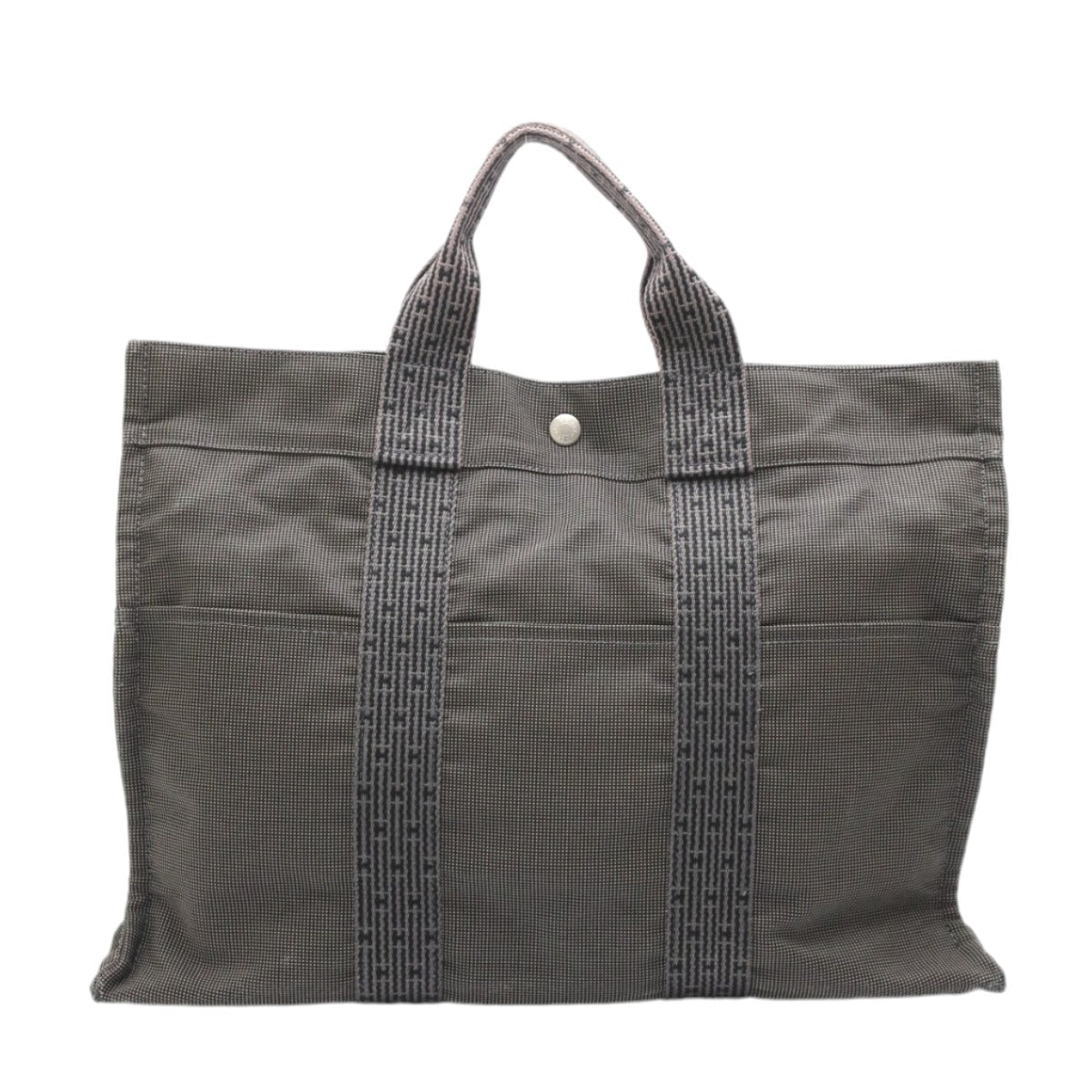 HERMES Tote Bag canvas gray Tote Bag Tote MM Her Line mens(Unisex)  d