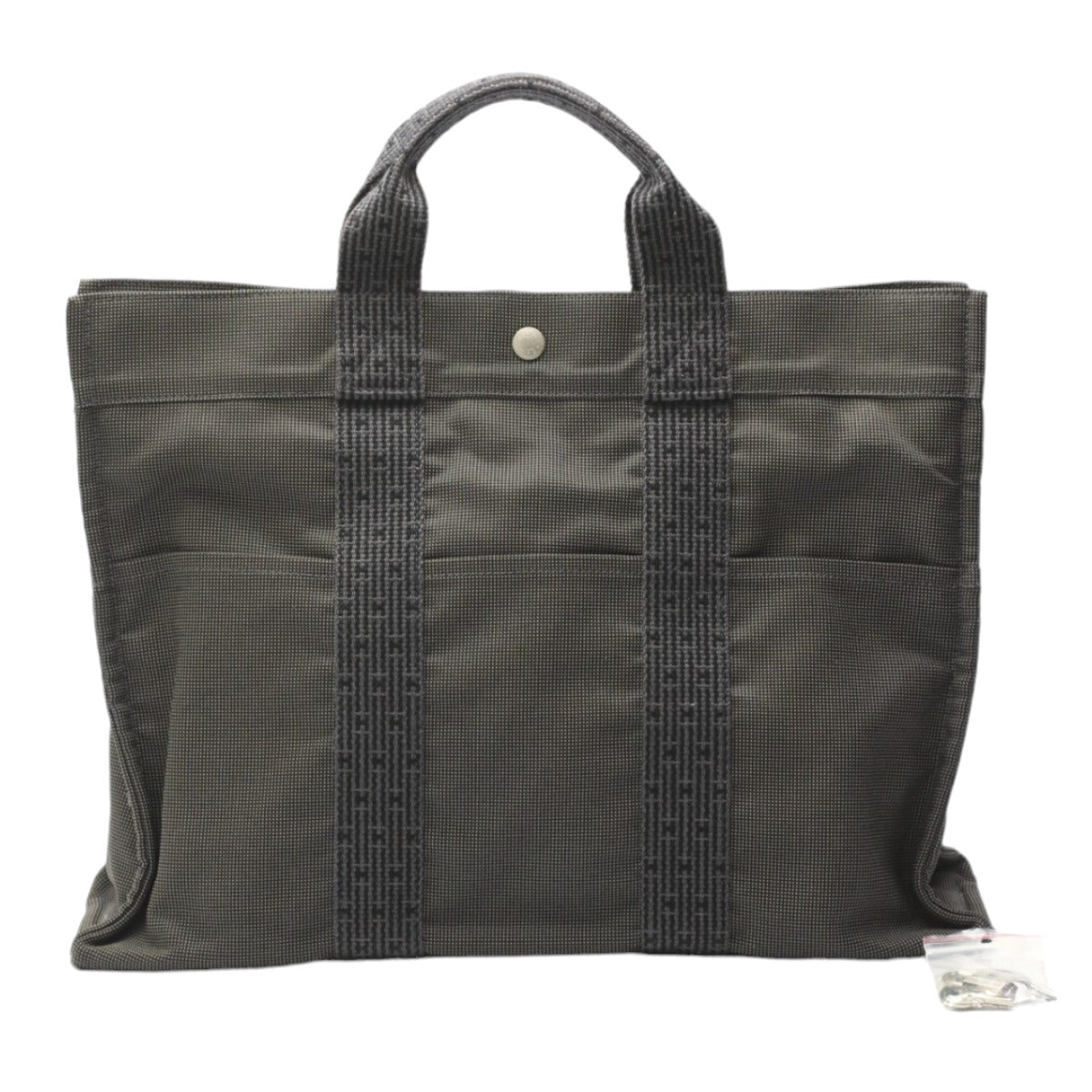 HERMES Tote Bag canvas gray Tote MM Her Line mens(Unisex)  d