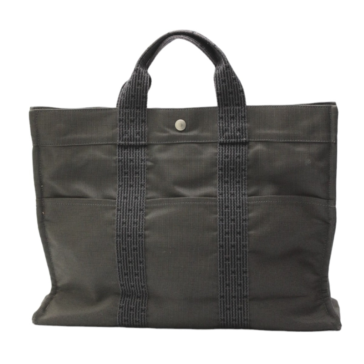 HERMES Tote Bag canvas gray Tote MM Her Line mens(Unisex)  d