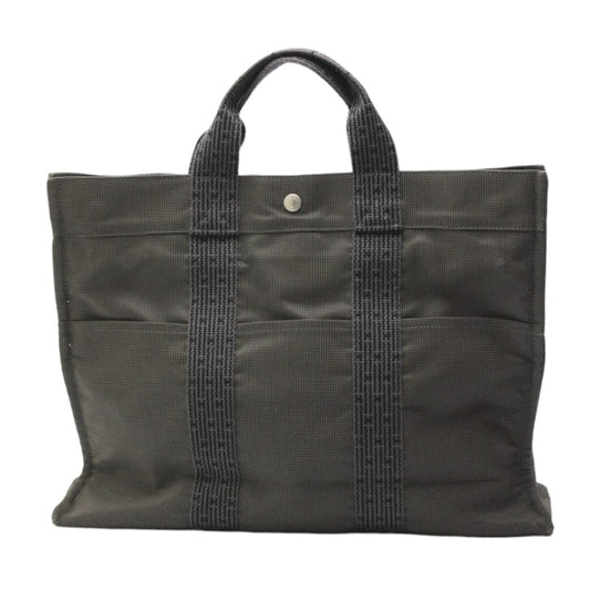 HERMES Tote Bag canvas gray Tote MM Her Line mens(Unisex)  d