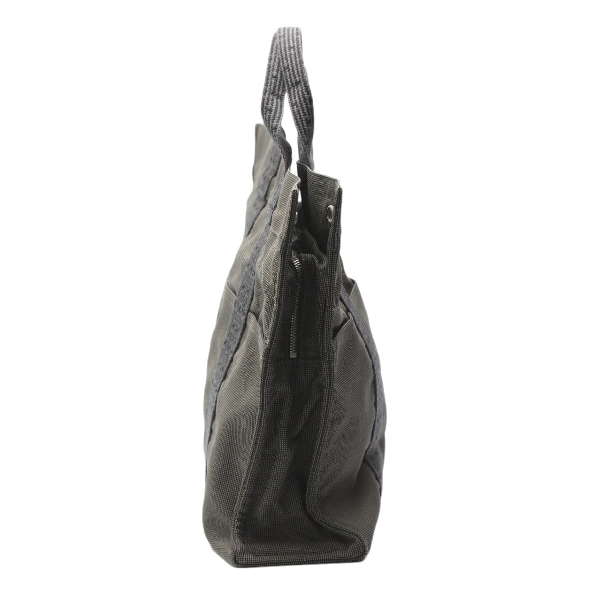 HERMES Tote Bag canvas gray Tote MM Her Line mens(Unisex)  d