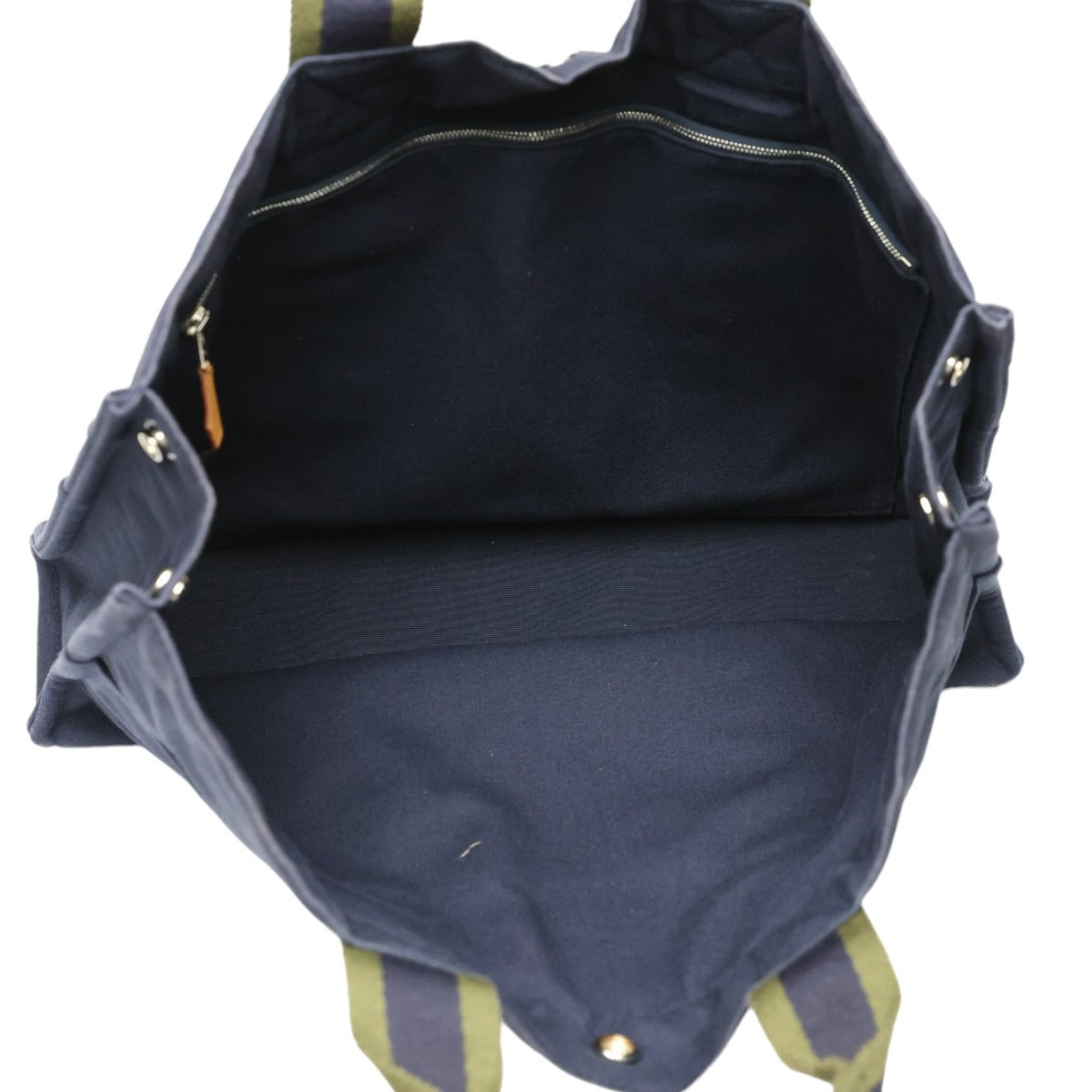 HERMES Tote Bag canvas Navy Tote Bag Fool Toe mens(Unisex)  d