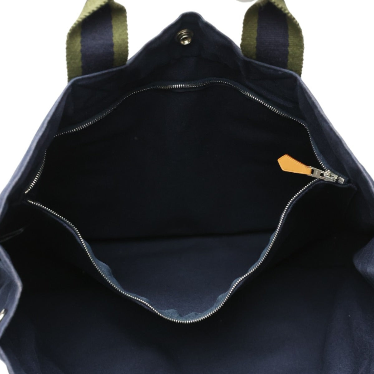 HERMES Tote Bag canvas Navy Tote Bag Fool Toe mens(Unisex)  d