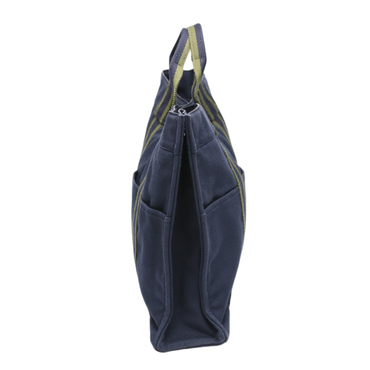 HERMES Tote Bag canvas Navy Tote Bag Fool Toe mens(Unisex)  d
